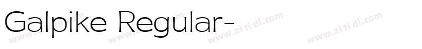 Galpike Regular字体转换